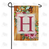 Bees And Roses Monogram Garden Flag