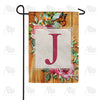 Bees And Roses Monogram Garden Flag