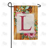 Bees And Roses Monogram Garden Flag