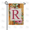 Bees And Roses Monogram Garden Flag