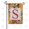 Bees And Roses Monogram Garden Flag