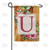 Bees And Roses Monogram Garden Flag