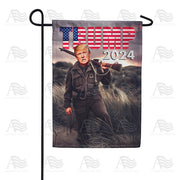 Trump and Gun Garden Flag