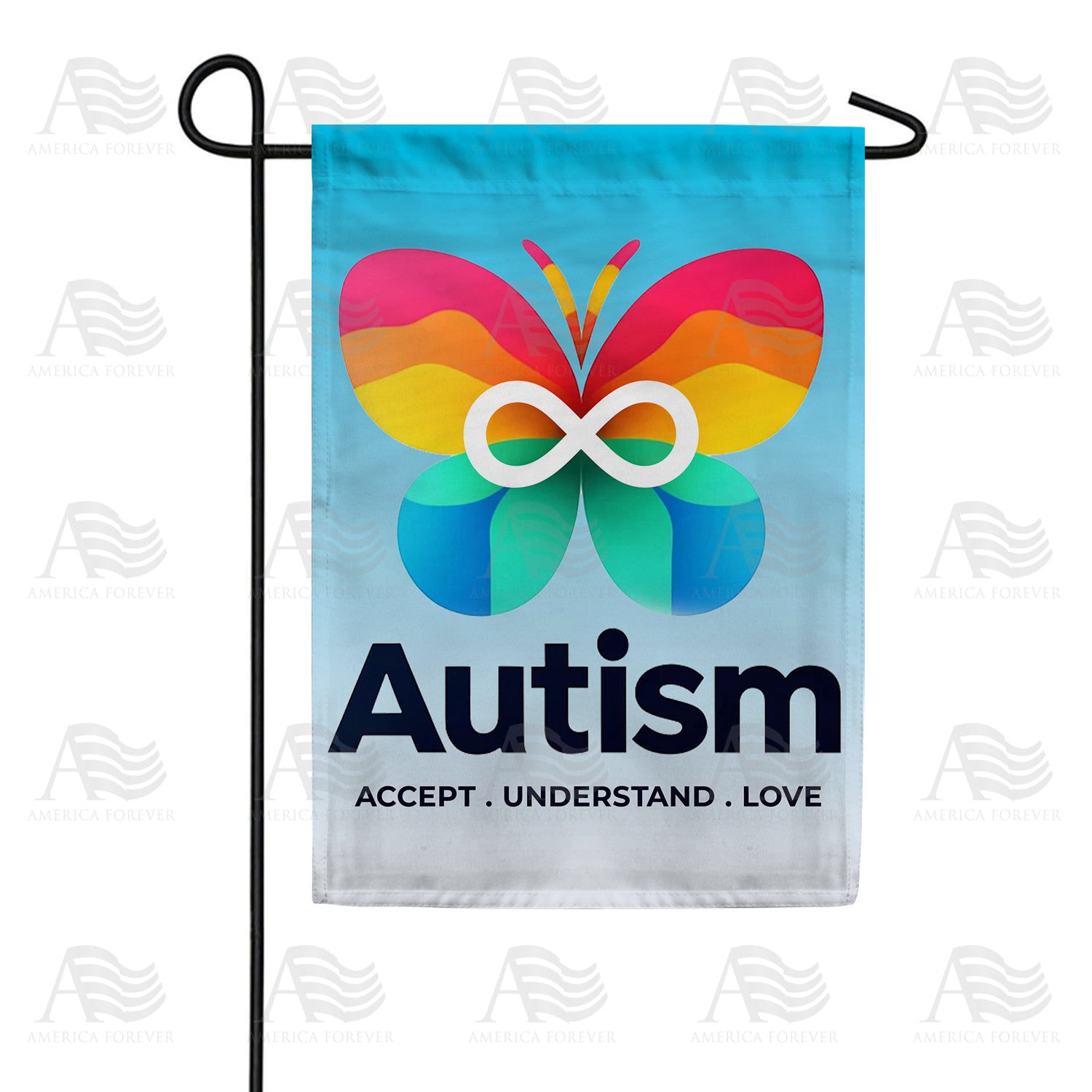 Autism Butterfly Garden Flag