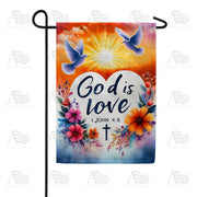 God Is Love Doves Garden Flag