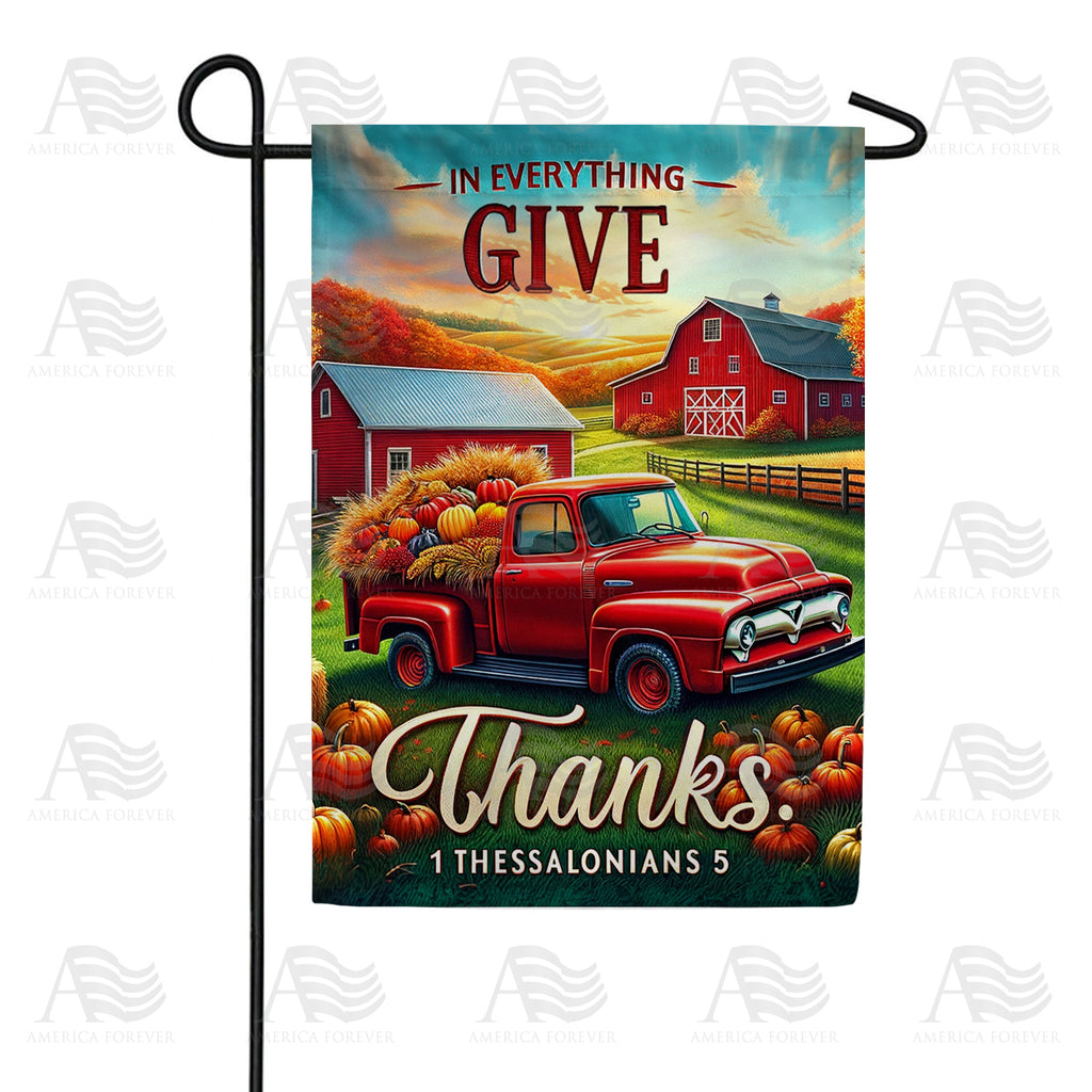 Give Thanks Farm Garden Flag