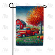 Thanksgiving Farm Scene Garden Flag