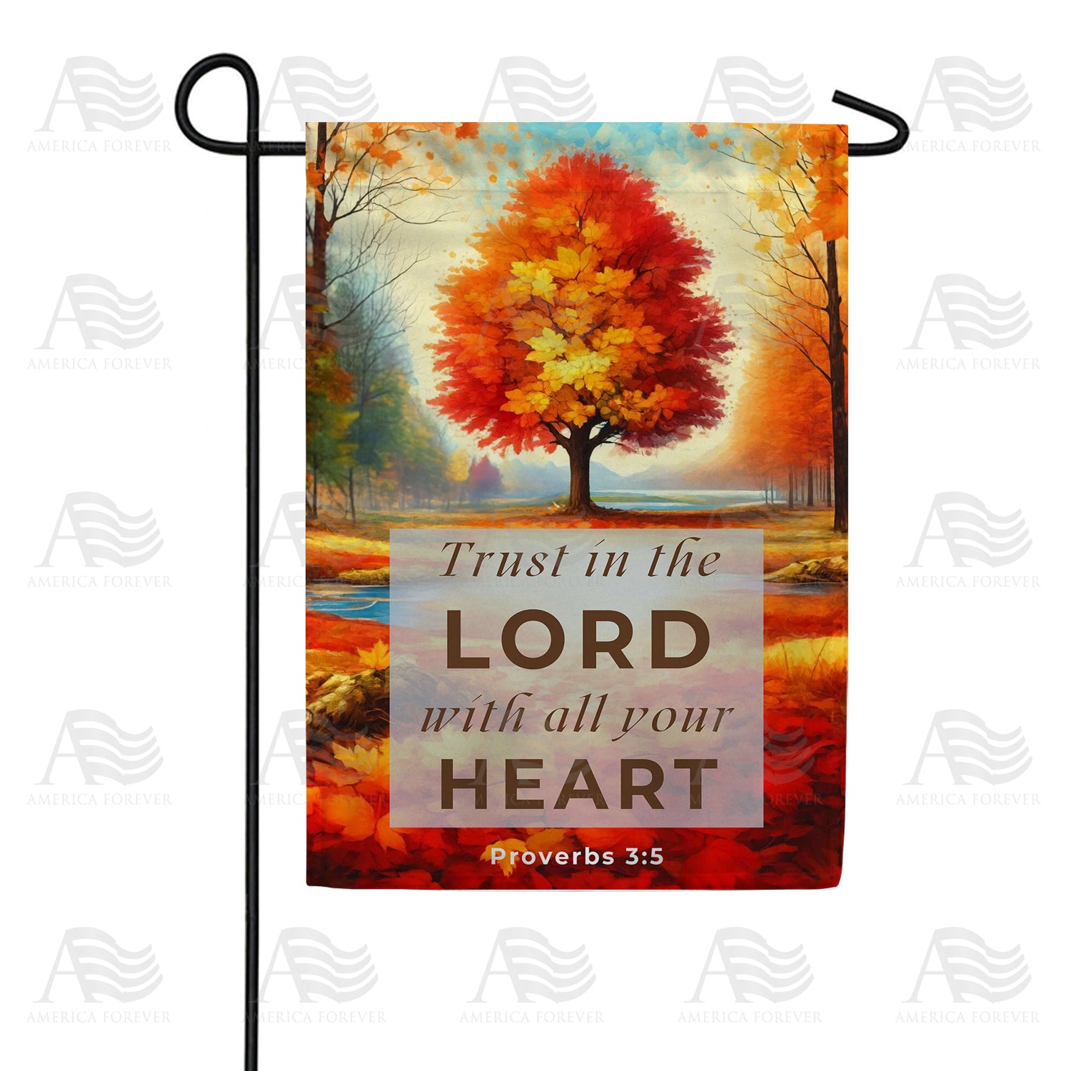 Trust In The Lord With All Your Heart Garden Flag