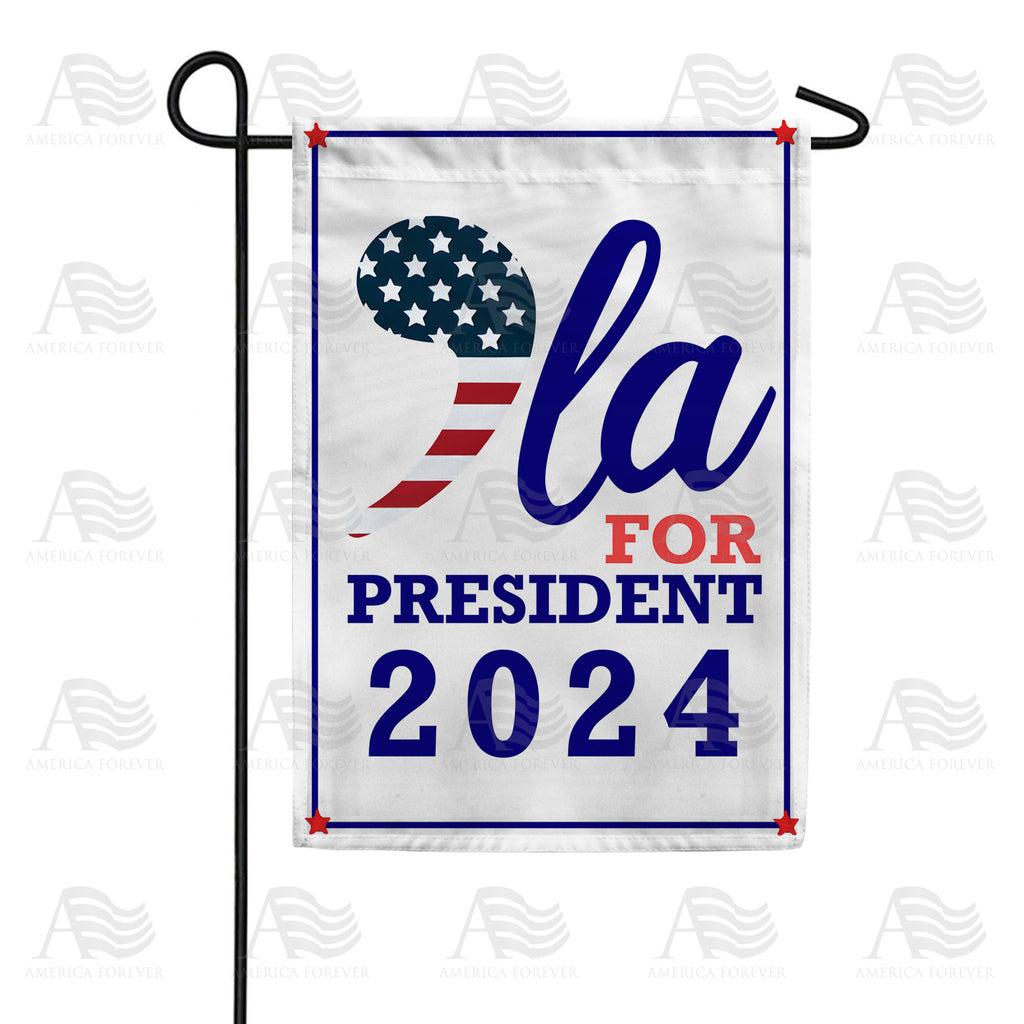 Comma La Kamala Harris 2024 Garden Flag