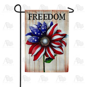 Freedom Patriotic Flower Garden Flag