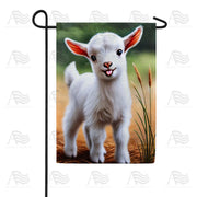 Smiling Baby Goat Garden Flag