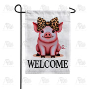 Welcome Pig Garden Flag