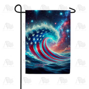 Patriotic Wave Garden Flag