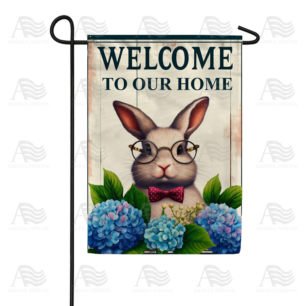 Bunny Welcome Garden Flag