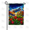 Stained Glass Dragonflies Garden Flag