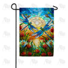 Dragonflies Stained Glass Garden Flag