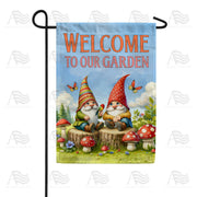 Welcome to Our Garden Gnome Garden Flag