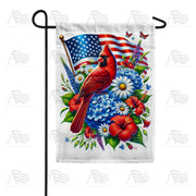 Patriotic Cardinal Garden Flag