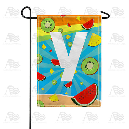 summer-time-fruits-monogram-garden-flag