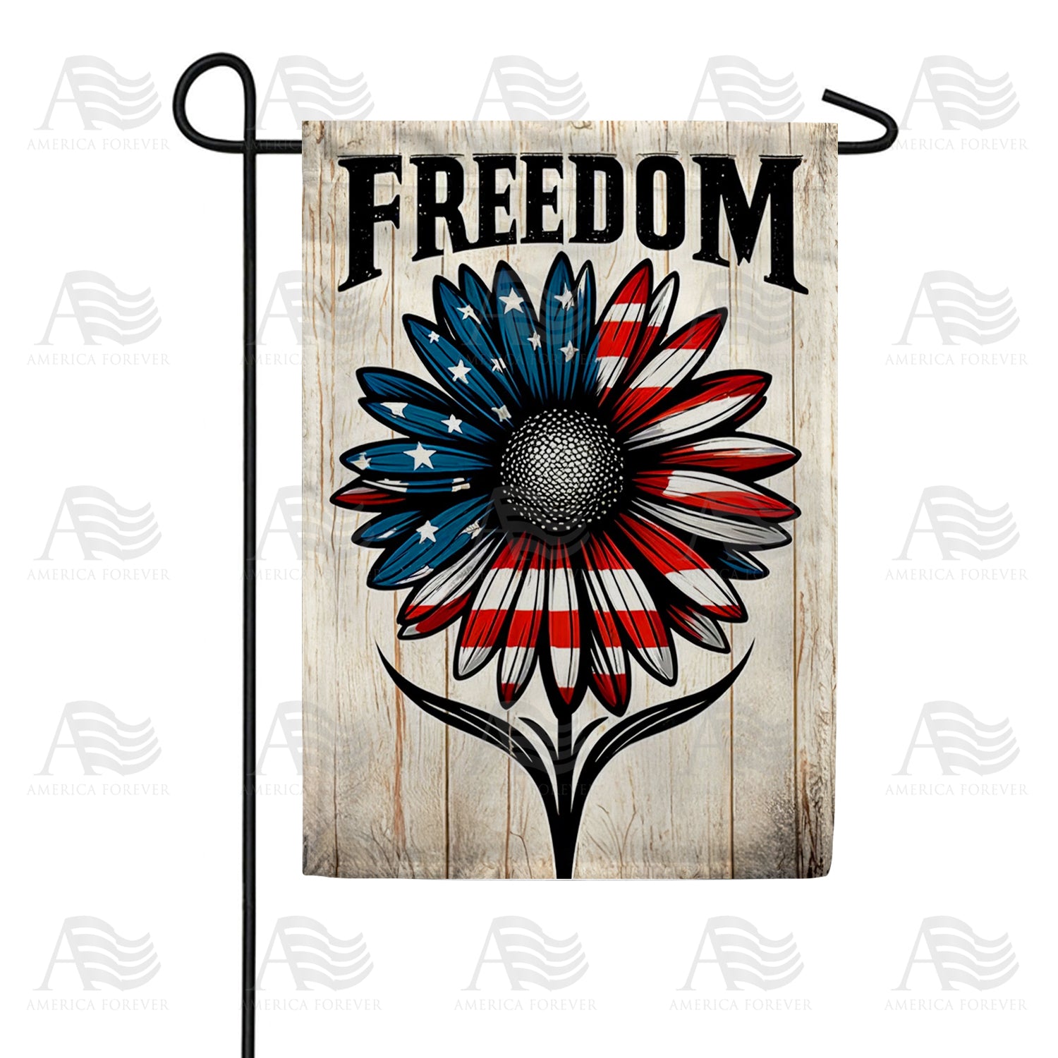 Patriotic Daisy Freedom Garden Flag