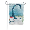 Let It Snow Watercolor Monogram Garden Flag