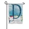 Let It Snow Watercolor Monogram Garden Flag