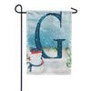 Let It Snow Watercolor Monogram Garden Flag