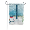 Let It Snow Watercolor Monogram Garden Flag