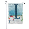 Let It Snow Watercolor Monogram Garden Flag