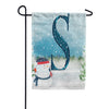 Let It Snow Watercolor Monogram Garden Flag