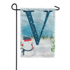 Let It Snow Watercolor Monogram Garden Flag