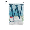 Let It Snow Watercolor Monogram Garden Flag