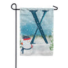 Let It Snow Watercolor Monogram Garden Flag