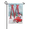 Happy Holidays America Monogram Garden Flag