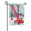 Happy Holidays America Monogram Garden Flag