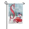 Happy Holidays America Monogram Garden Flag