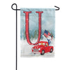 Happy Holidays America Monogram Garden Flag