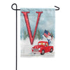 Happy Holidays America Monogram Garden Flag