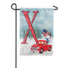 Happy Holidays America Monogram Garden Flag