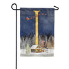 Santa Is Coming Monogram Garden Flag