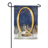 Santa Is Coming Monogram Garden Flag