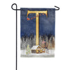 Santa Is Coming Monogram Garden Flag