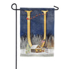 Santa Is Coming Monogram Garden Flag