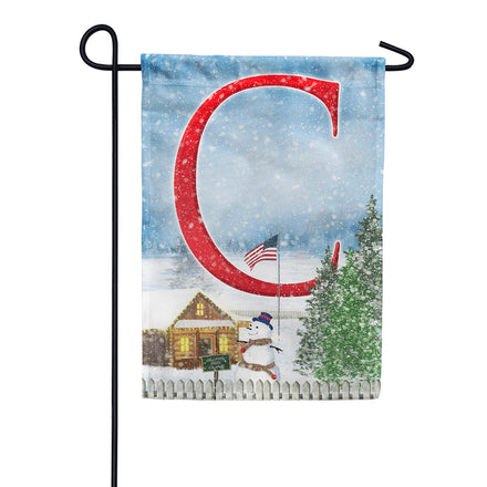 Christmas Trees For Sale Monogram Garden Flag