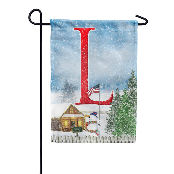 Christmas Trees For Sale Monogram Garden Flag