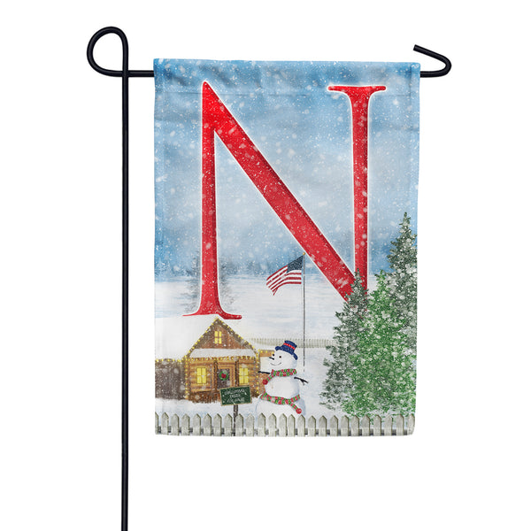 Christmas Trees For Sale Monogram Garden Flag