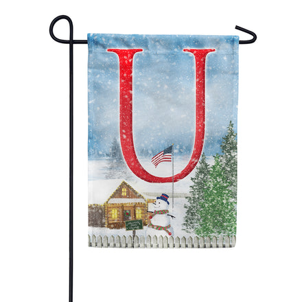 Christmas Trees For Sale Monogram Garden Flag