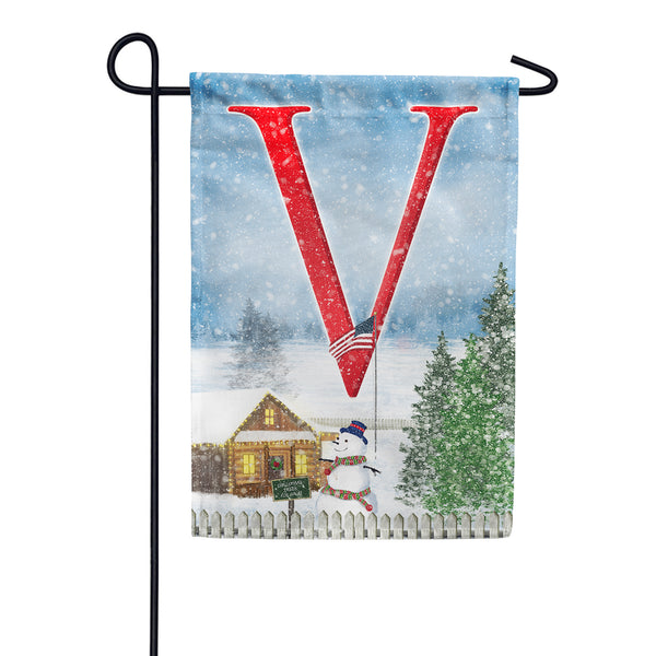 Christmas Trees For Sale Monogram Garden Flag