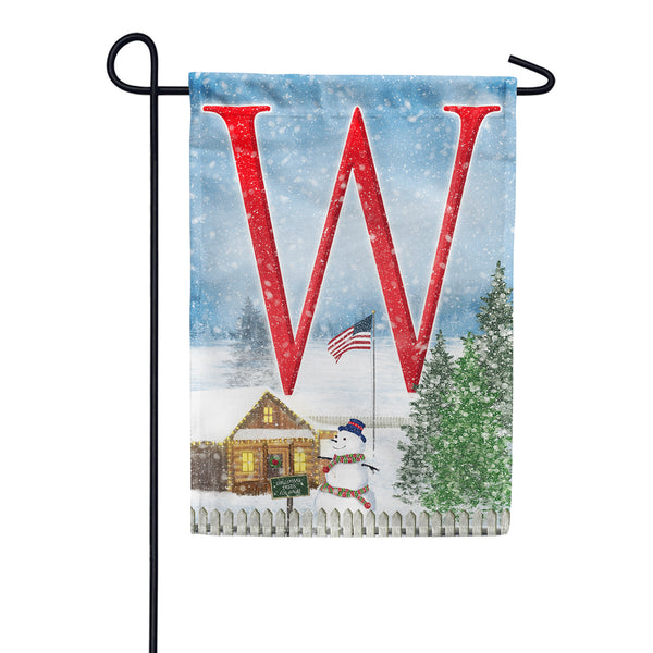 Christmas Trees For Sale Monogram Garden Flag