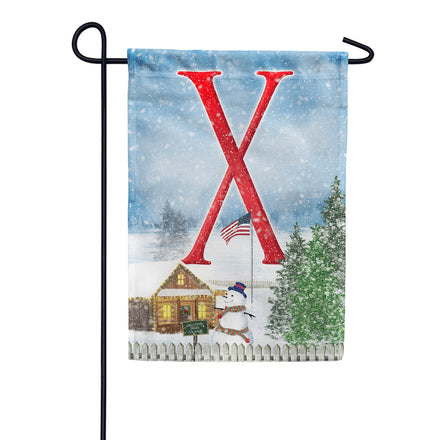 Christmas Trees For Sale Monogram Garden Flag